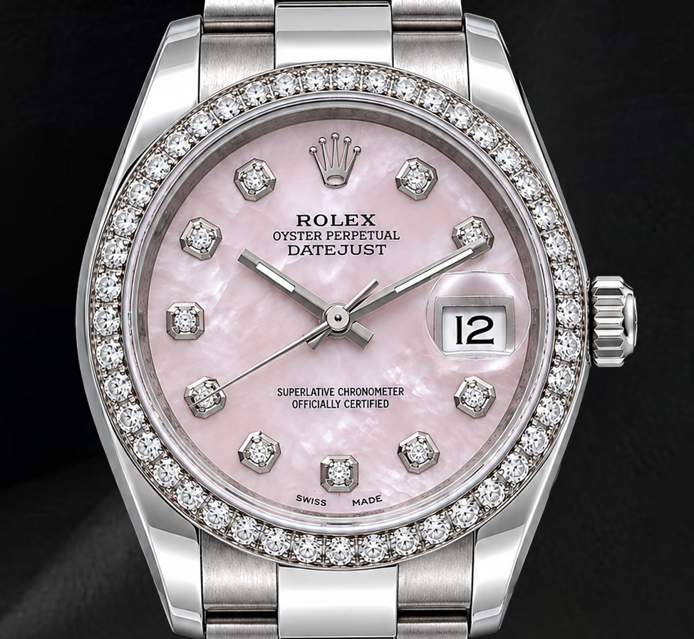 Rolex Datejust 116234 36mm Orologio in Acciaio Inossidabile con Quadrante con Diamanti in Madreperla Rosa