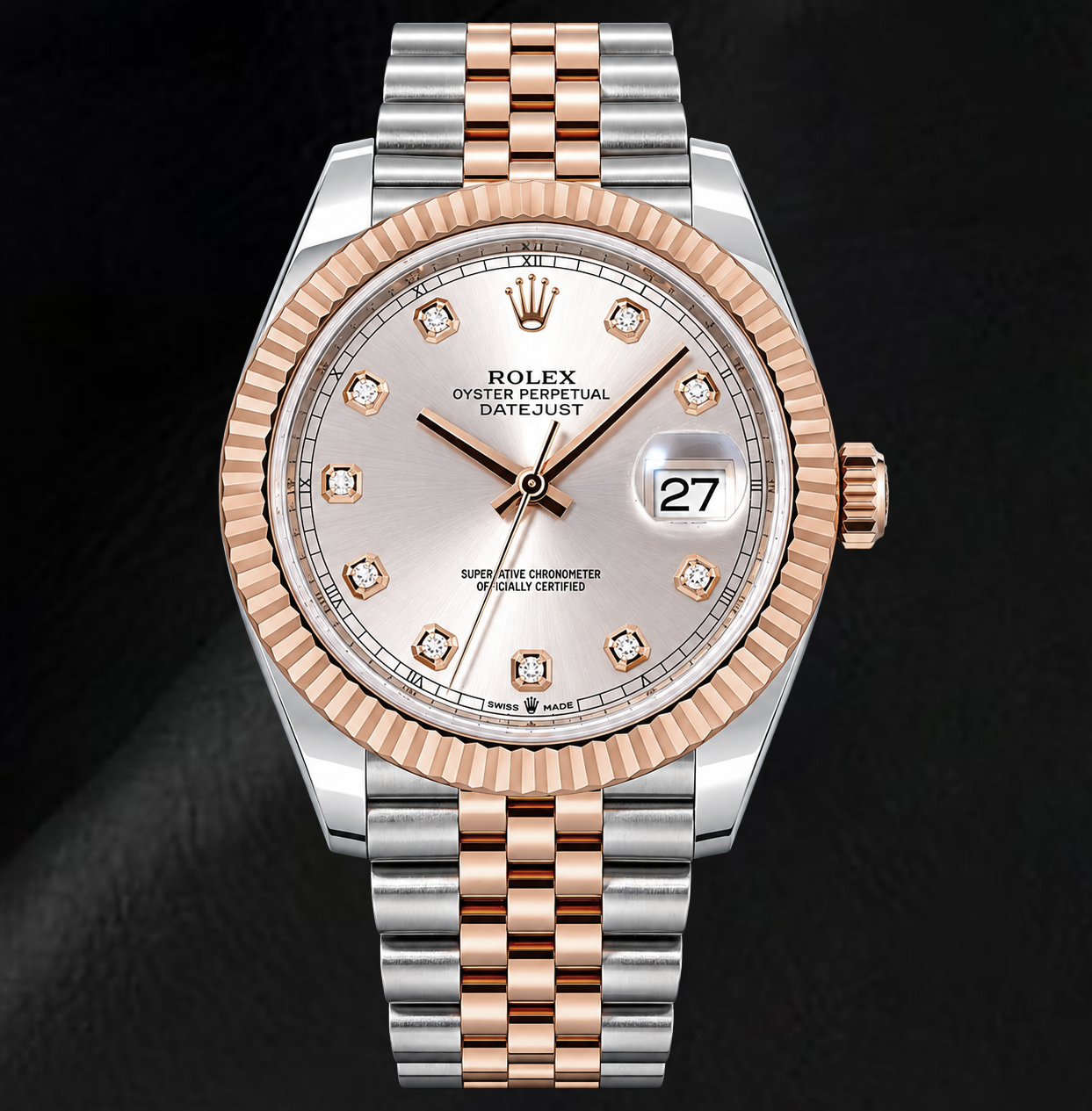 Rolex Datejust 126331 41 mm Orologio Bicolore Quadrante con Diamanti Sundust