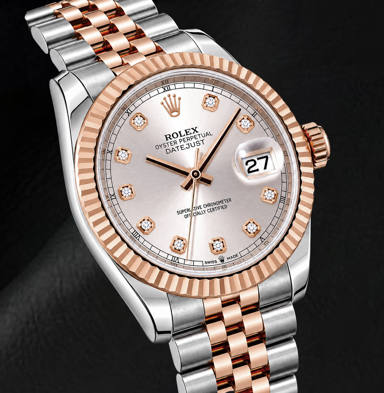 Rolex Datejust 126331 41 mm Orologio Bicolore Quadrante con Diamanti Sundust