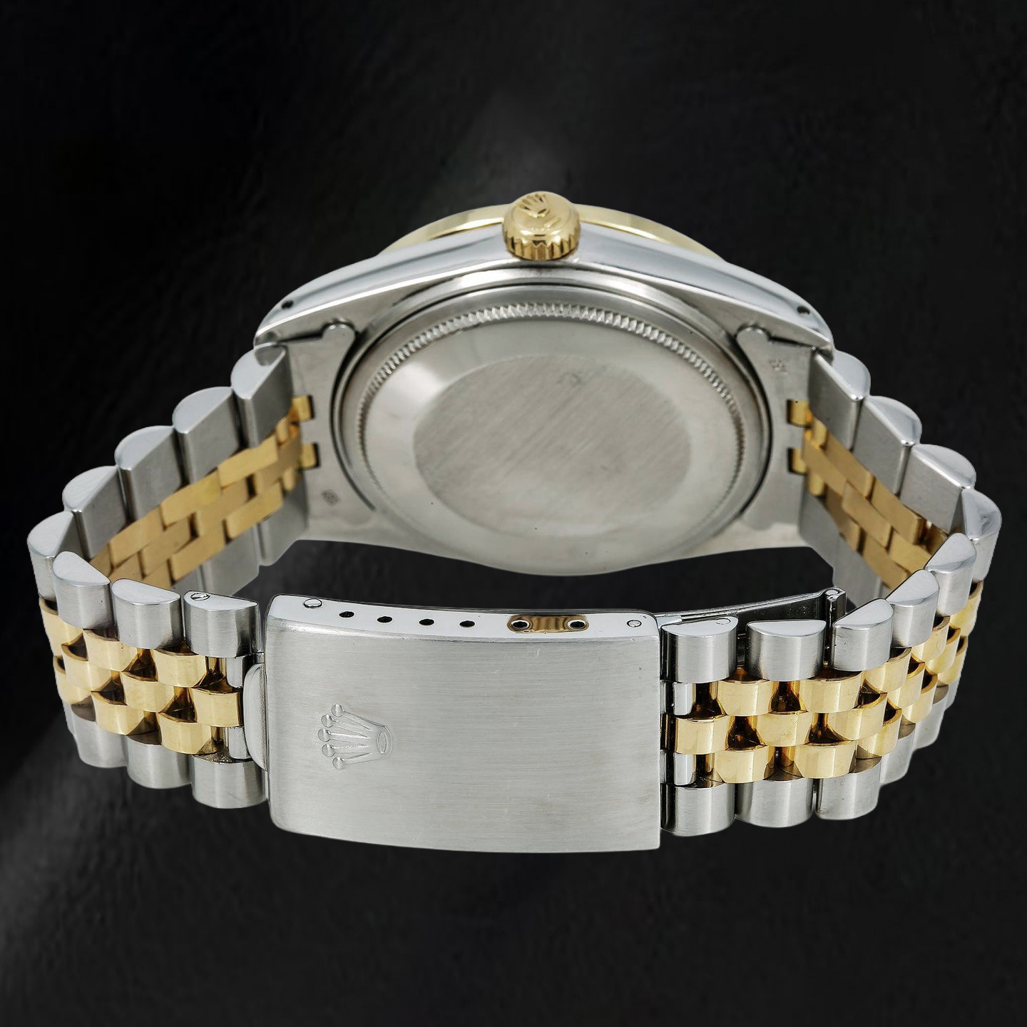 Rolex Datejust 16013 36 mm Orologio Bicolore con Quadrante con Diamanti Smoking Nero