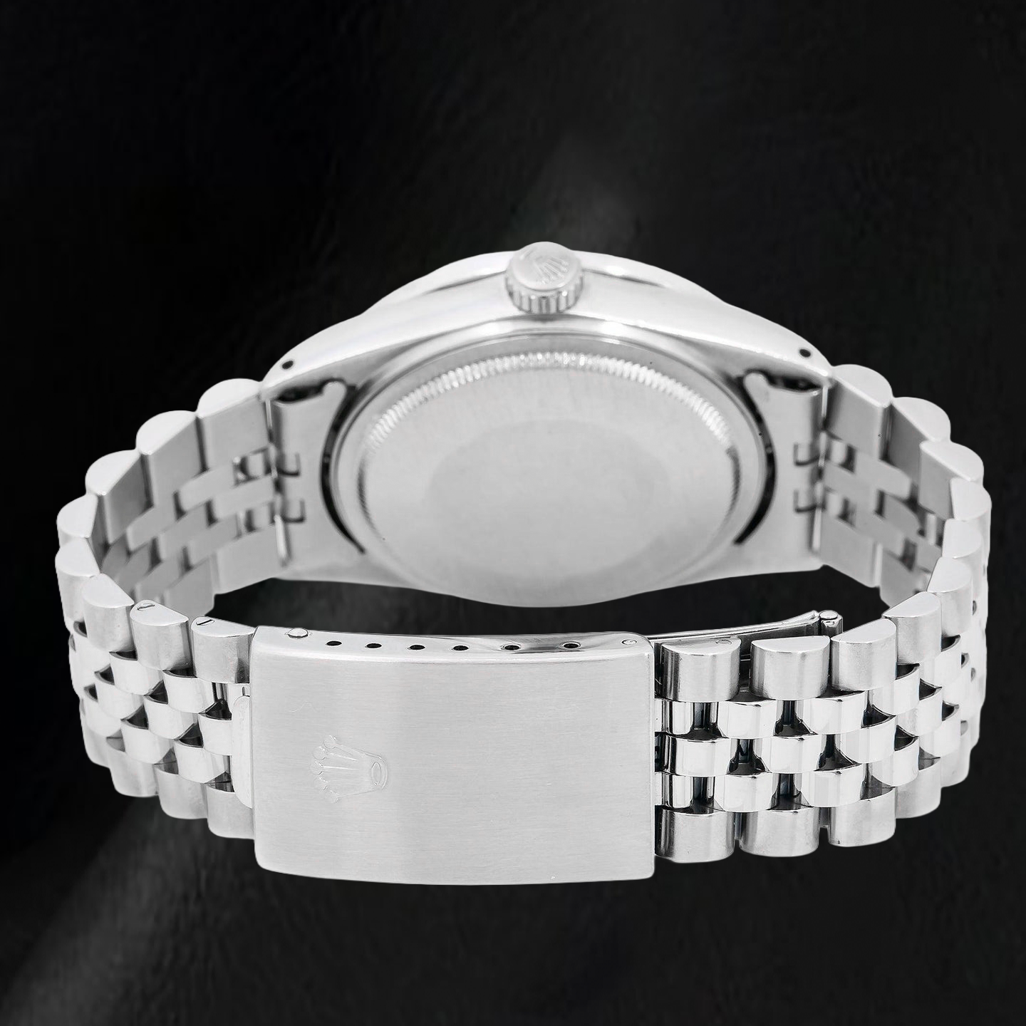 Rolex Datejust 16014 36 mm Orologio in Acciaio Inossidabile con Quadrante con Diamanti a Filo Blu Ghiaccio