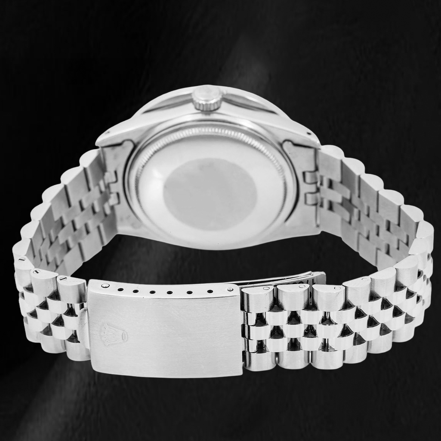 Orologio Rolex Datejust 16030 36 mm in Acciaio Inossidabile con Quadrante Nero con Diamanti a Filo