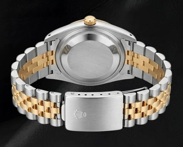 Rolex Datejust 16233 36 mm Orologio Bicolore con Quadrante Blu con Diamanti