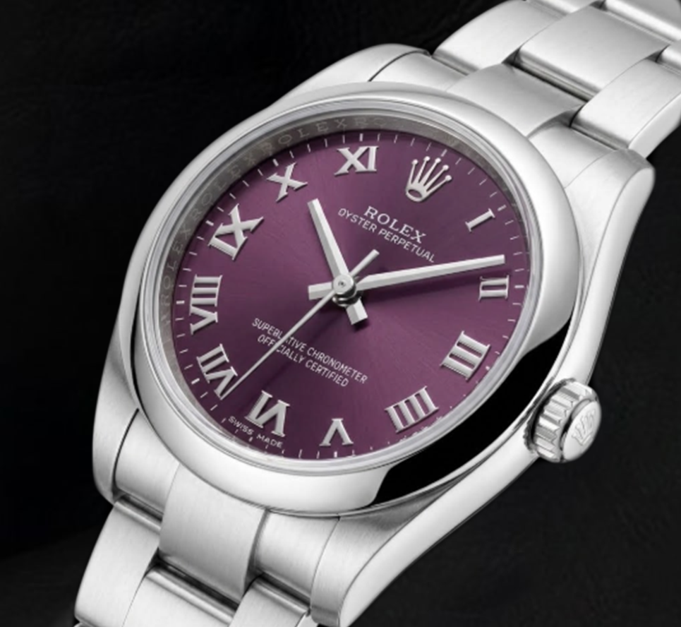 Rolex Datejust 177200 Orologio 31 mm in Acciaio Inossidabile con Quadrante Viola e Numeri Romani