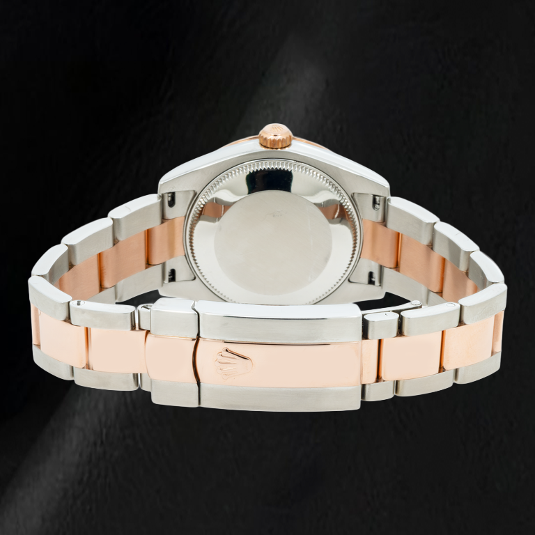 Rolex Datejust 178341 31 mm Orologio con Quadrante con Diamanti Cioccolato e Numeri Romani e Bracciale Bicolore