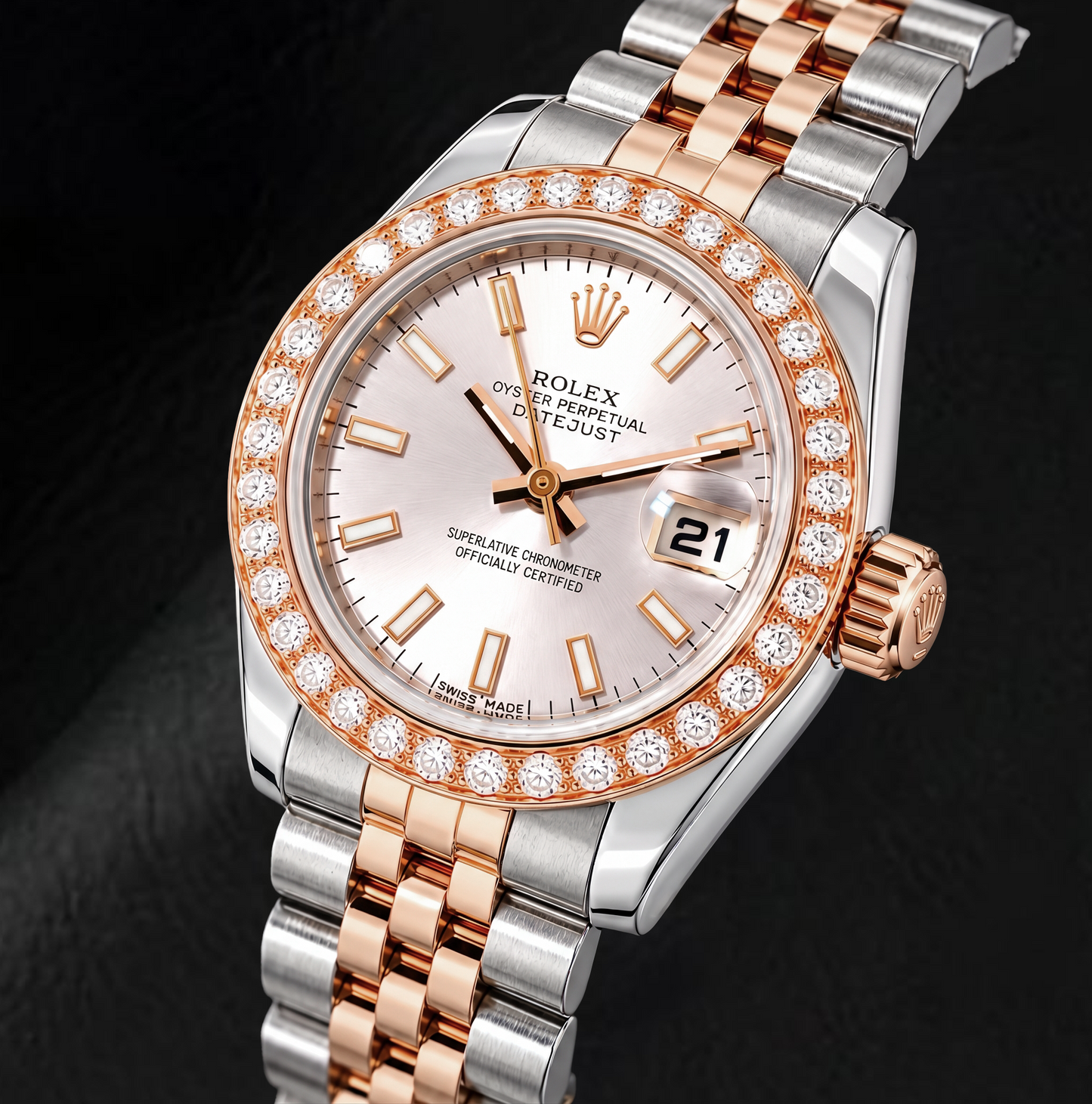 Rolex Datejust 179171 26 mm Orologio Bicolore Quadrante Sundust con Indici a Bastone