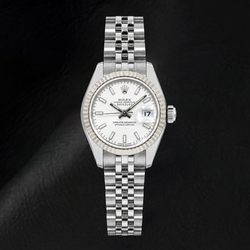 Rolex Datejust 179174 26 mm Orologio in Acciaio Inossidabile con Quadrante Argento con Indici a Bastone Luminescenti