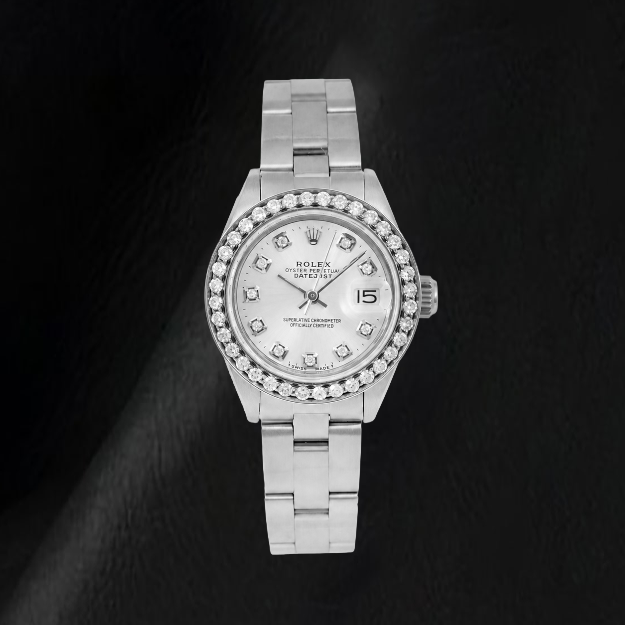 Rolex Datejust 69160 26 mm Orologio in Acciaio Inossidabile con Quadrante Argento con Diamanti