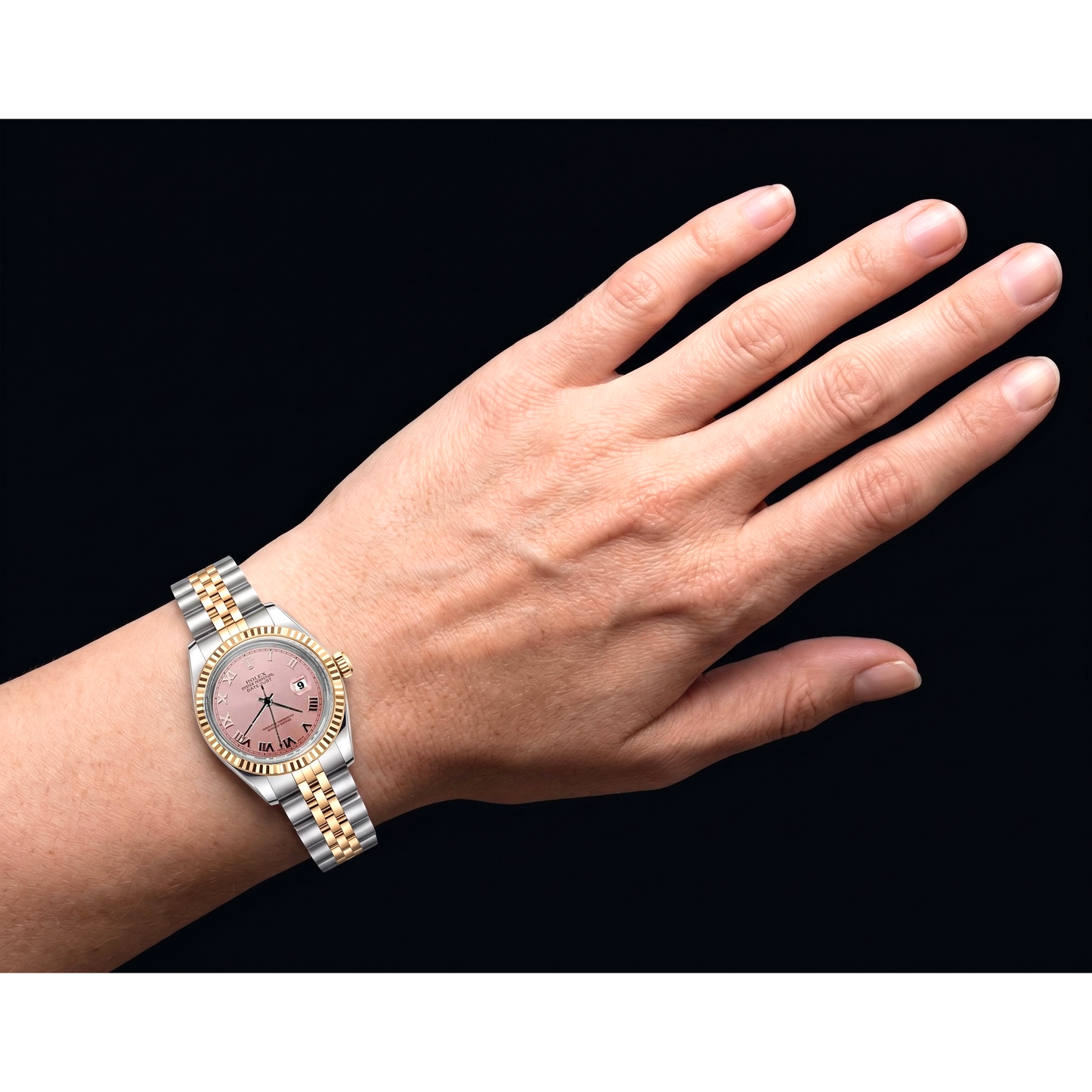 Rolex Datejust 26 mm orologio da donna bicolore anno 2002 quadrante con numeri romani