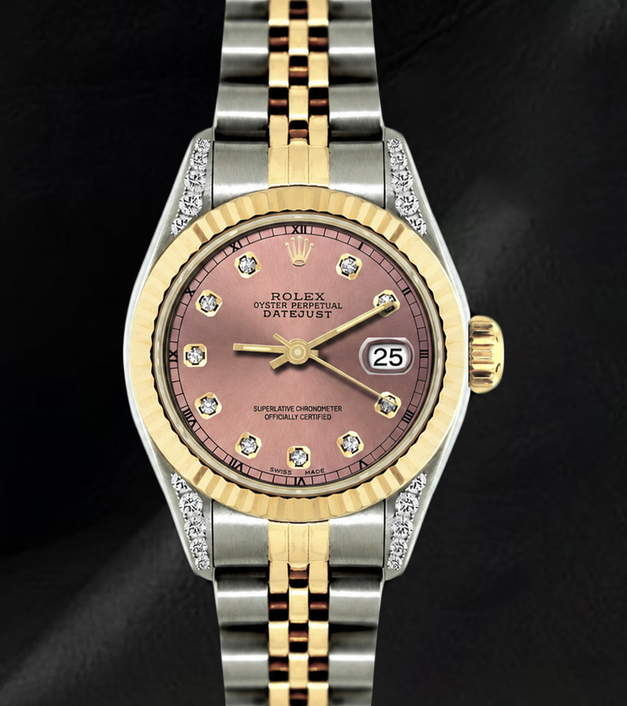 Orologio Rolex Datejust 26 mm 6917 Bicolore Quadrante Salmone con Diamanti