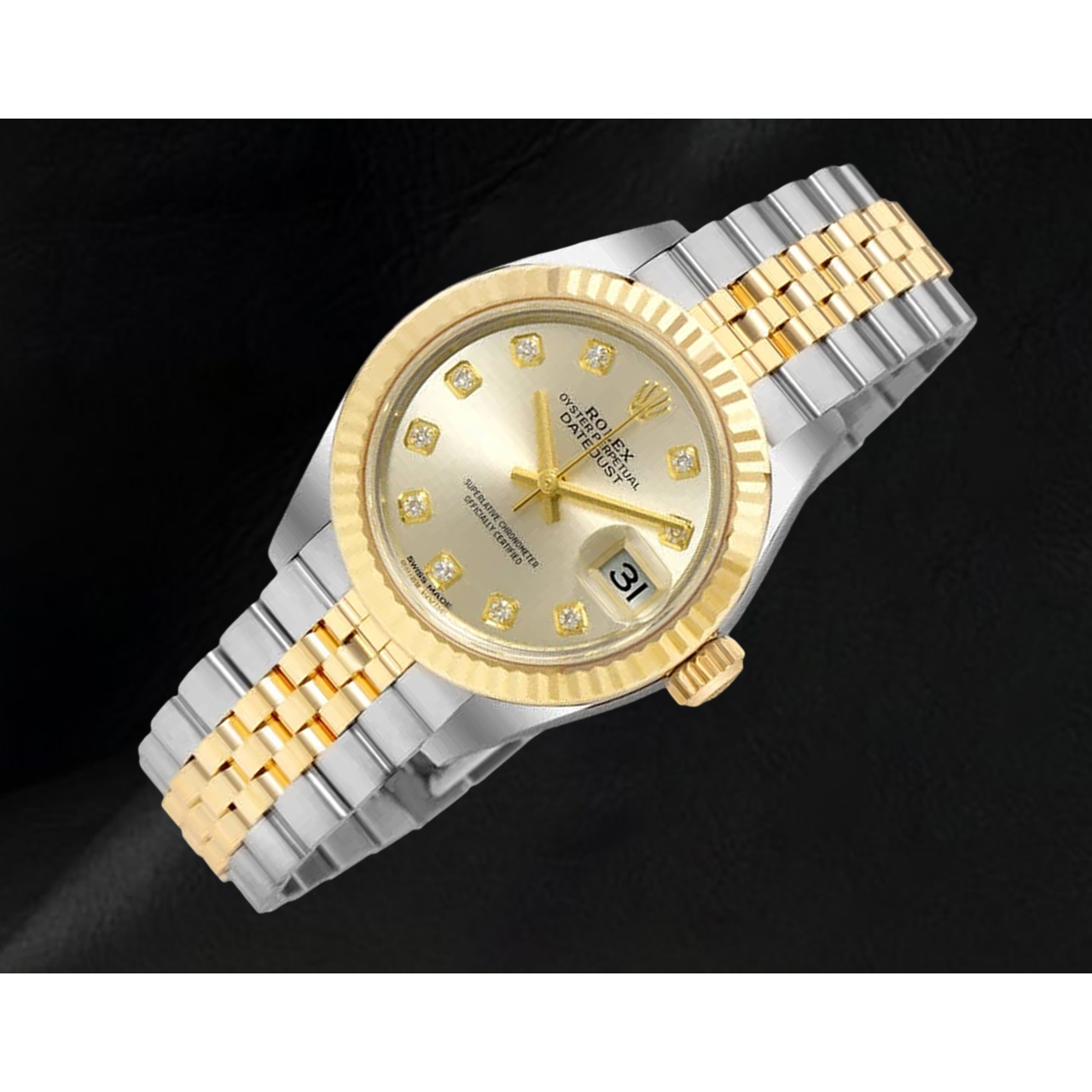 Rolex Datejust 279173 Orologio da Donna Bicolore con Quadrante con Diamanti 28 mm