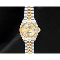 Orologio da Donna Rolex Datejust 28 mm Acciaio Inossidabile e Oro Giallo Diamanti 279173