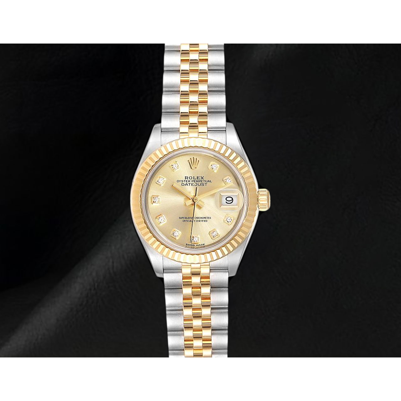 Orologio da Donna Rolex Datejust 28 mm Acciaio Inossidabile e Oro Giallo Diamanti 279173