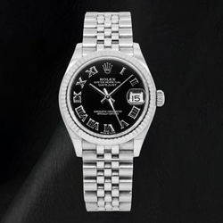 Rolex Datejust 31mm 278274 Orologio in Acciaio Inossidabile con Quadrante Nero con Numeri Romani