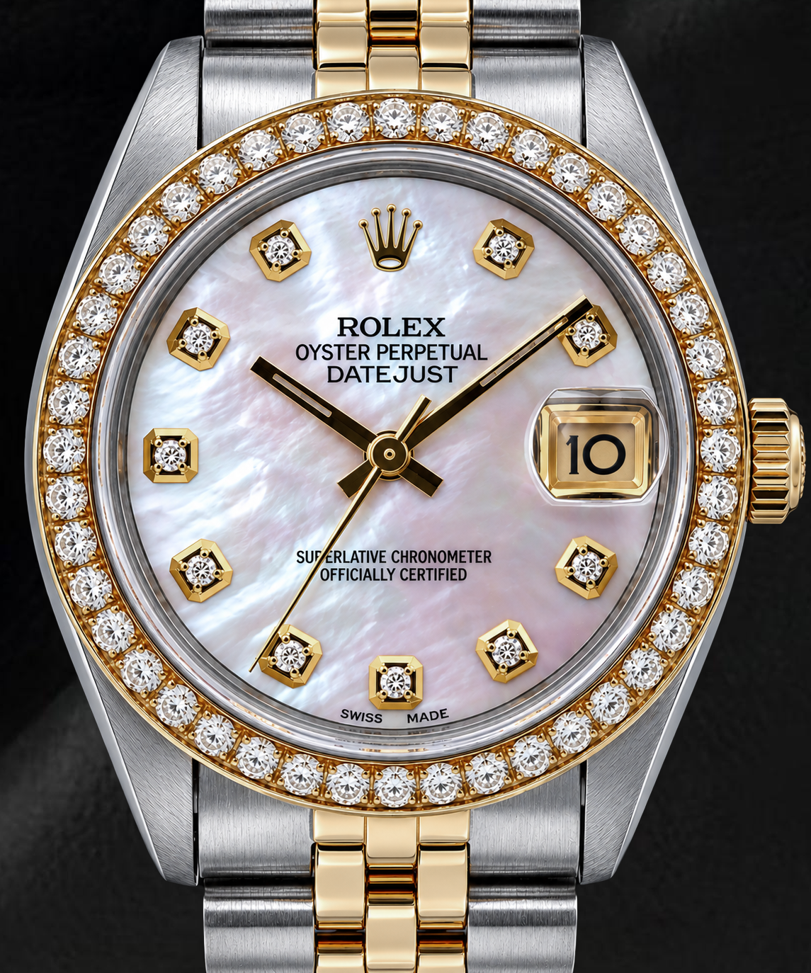 Rolex Datejust 31 mm 68273 Orologio Bicolore Quadrante con Diamanti in Madreperla Rosa