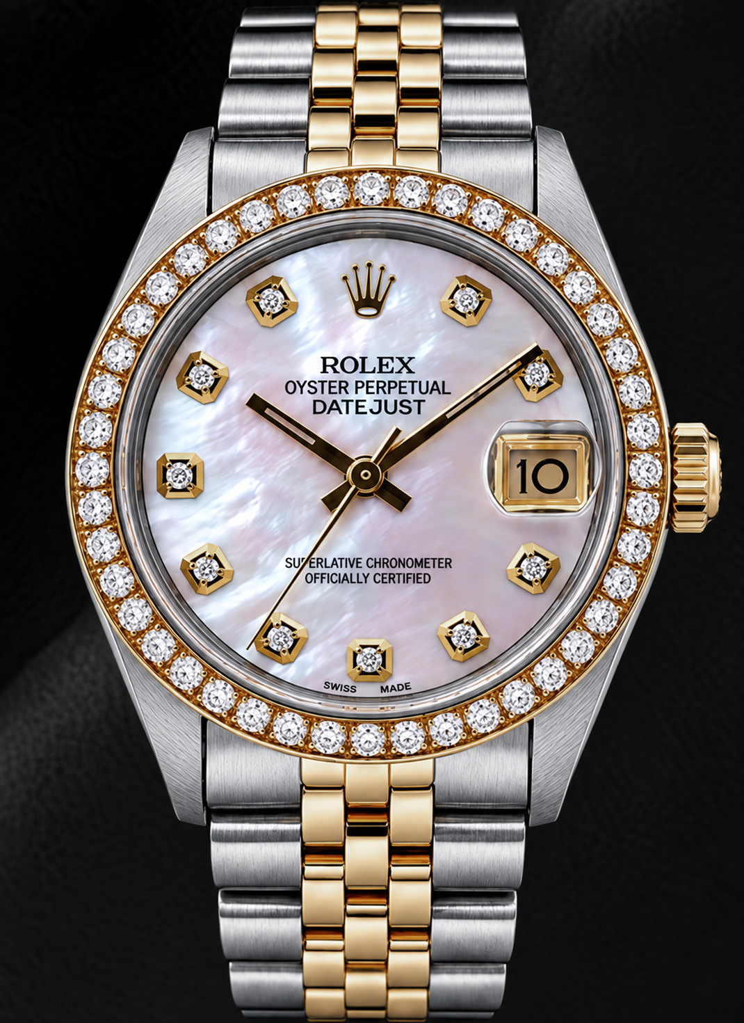 Rolex Datejust 31 mm 68273 Orologio Bicolore Quadrante con Diamanti in Madreperla Rosa