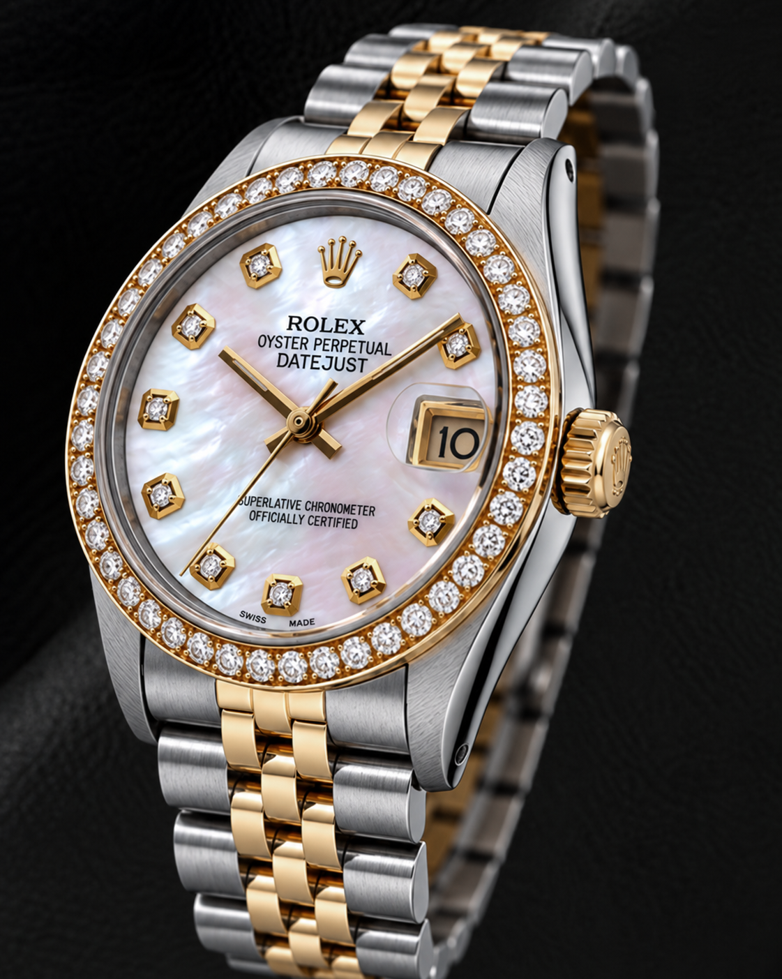 Rolex Datejust 31 mm 68273 Orologio Bicolore Quadrante con Diamanti in Madreperla Rosa