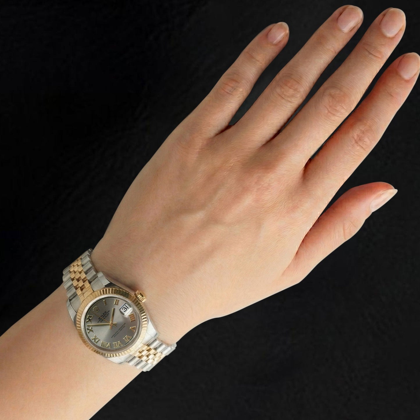 Rolex Two Tone con Gemma – vista posteriore