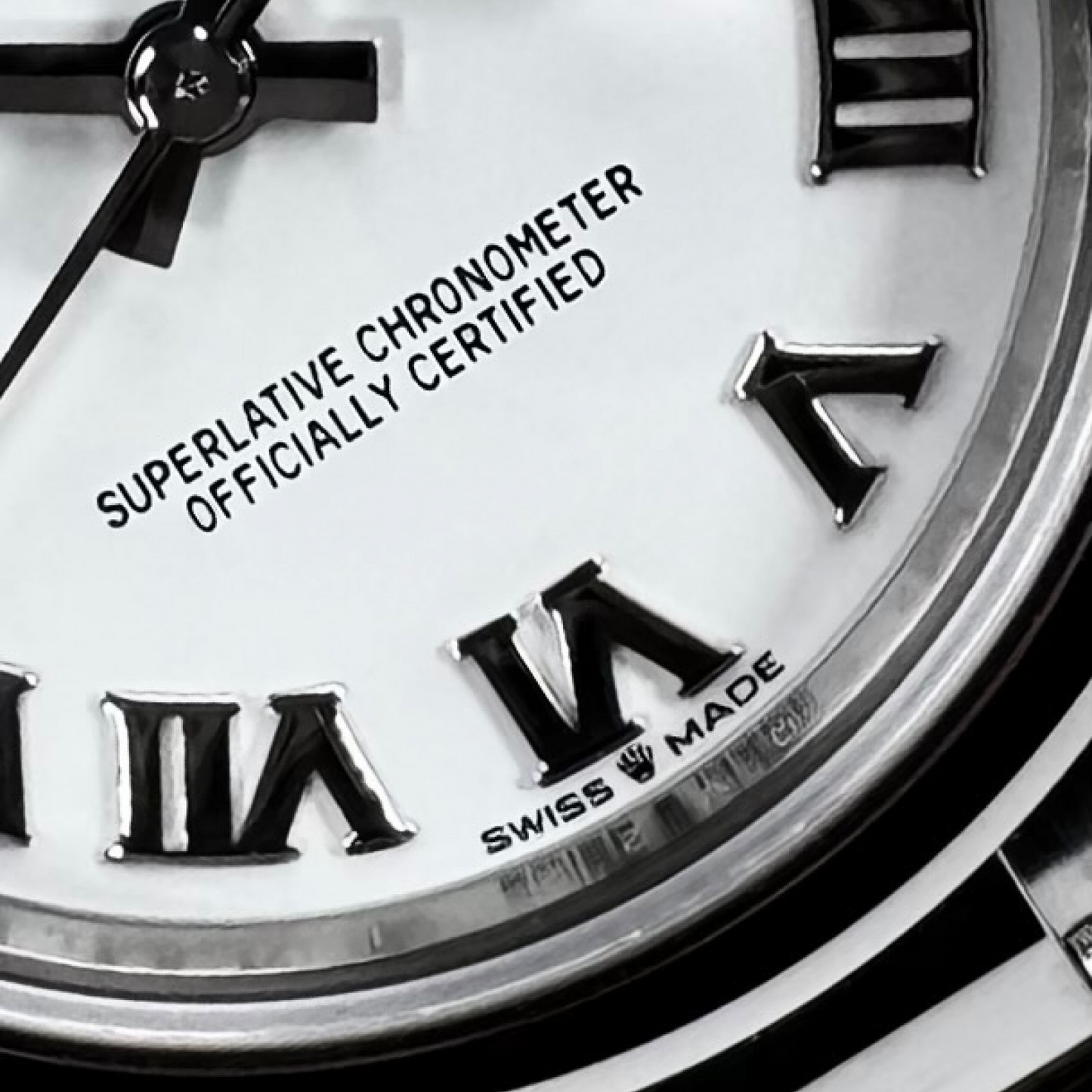 Rolex Datejust 31mm quadrante bianco con numeri romani orologio da donna in acciaio