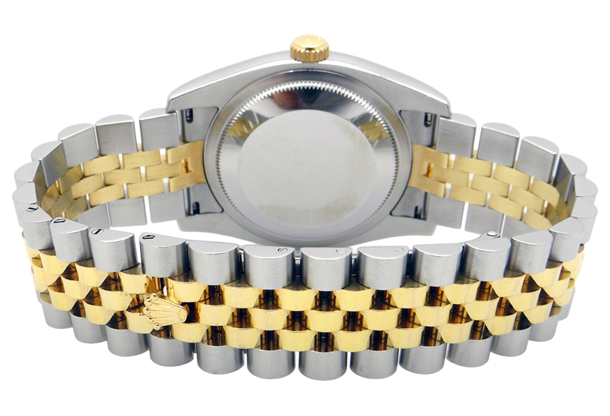 Rolex Datejust 36 mm orologio da uomo quadrante con diamanti lunetta scanalata IMPOSTAZIONE RAPIDA