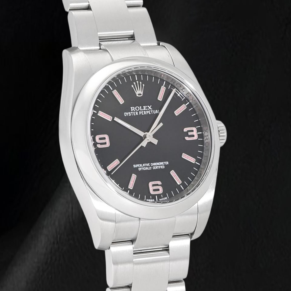 Orologio Rolex Oyster Perpetual 36 mm 116000 in Acciaio Inossidabile con Quadrante Nero con Numeri Arabi