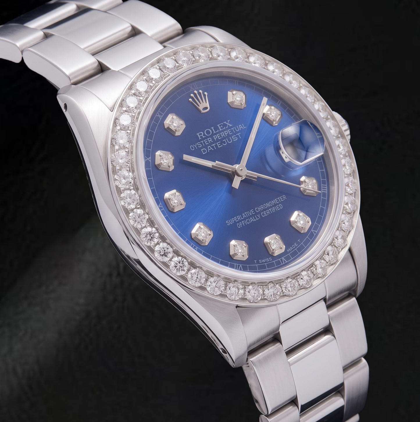 Rolex Datejust 68240 31 mm Orologio in Acciaio Inossidabile con Quadrante Blu con Diamanti
