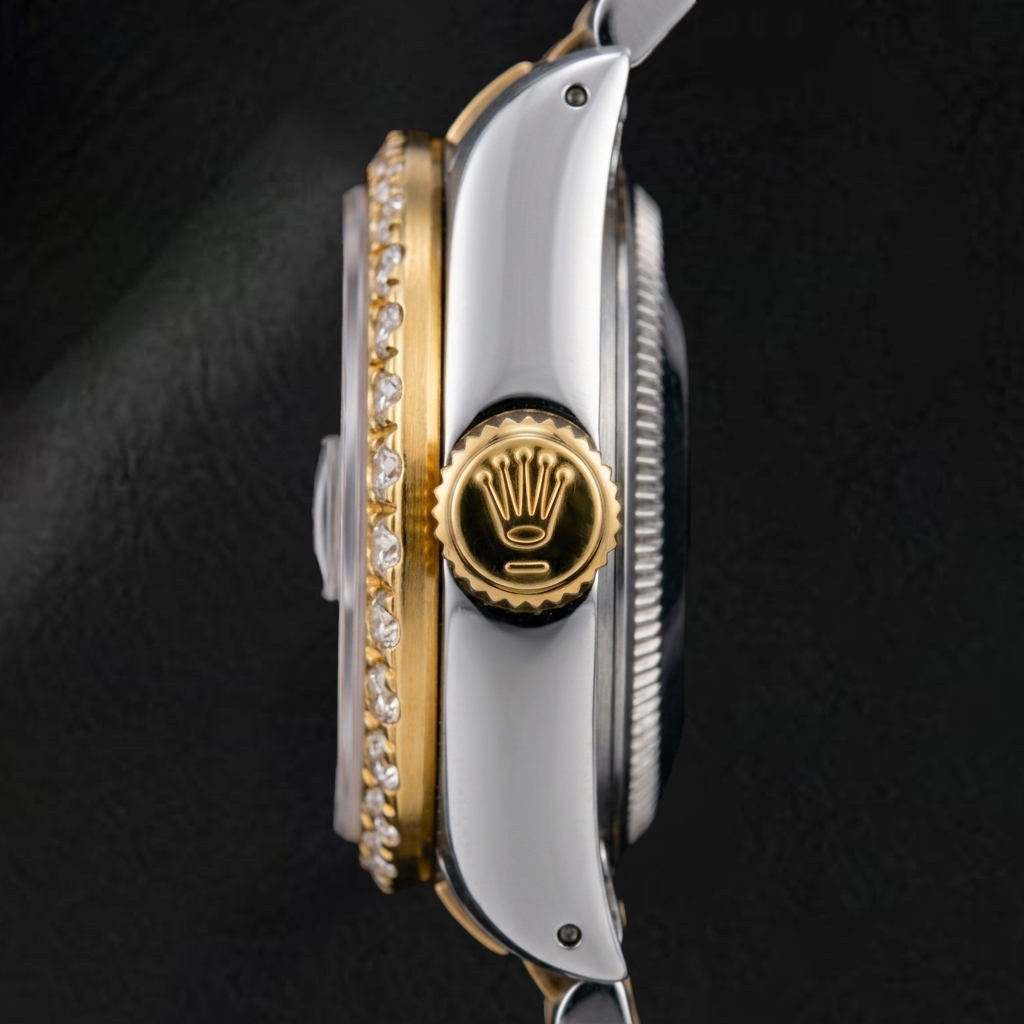 Orologio Rolex Datejust 68273 31 mm Quadrante con Diamanti Rosso con Numeri Romani Bicolore Bracciale Jubilee
