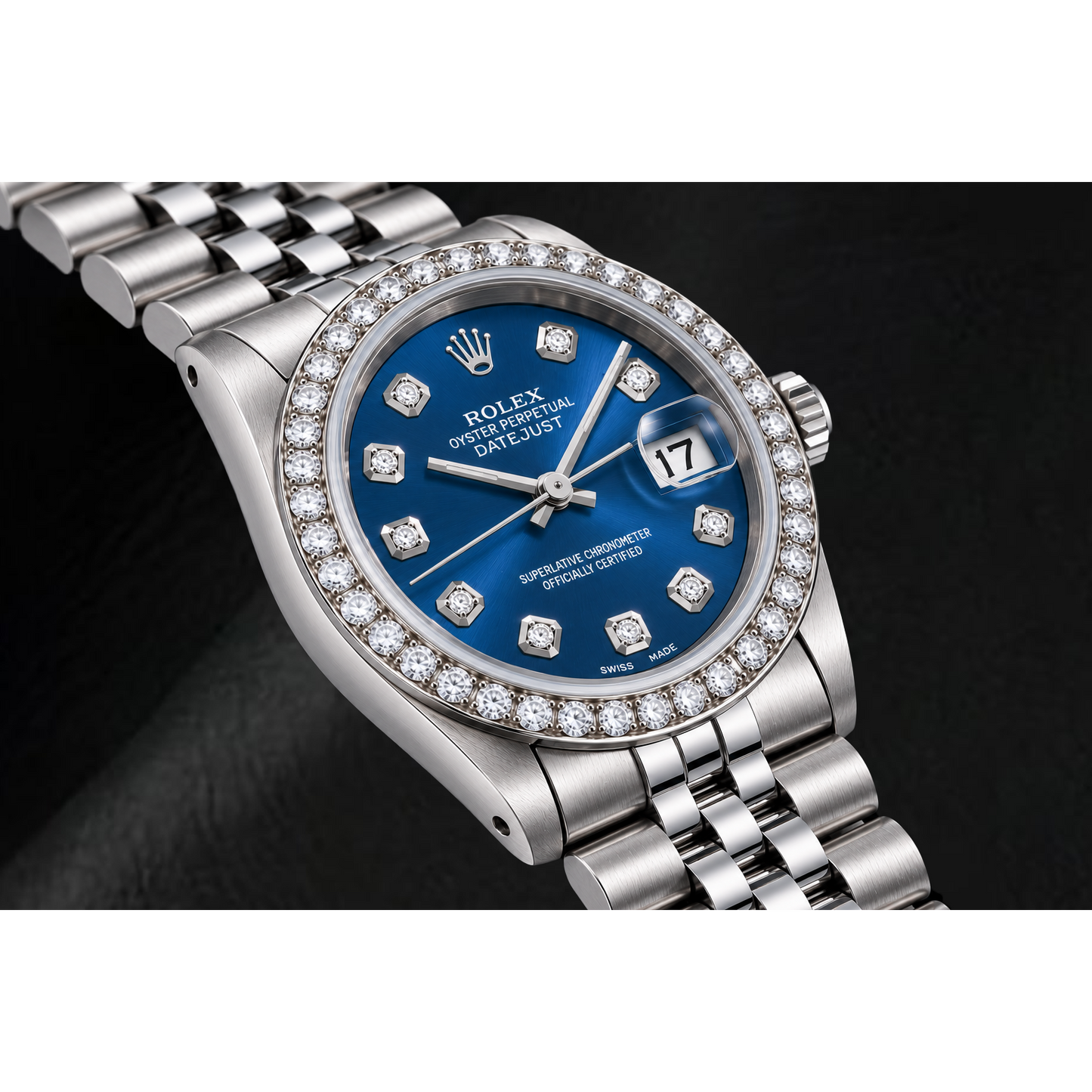 Rolex Datejust 68274 31mm Orologio in Acciaio Inossidabile con Quadrante Blu con Diamanti