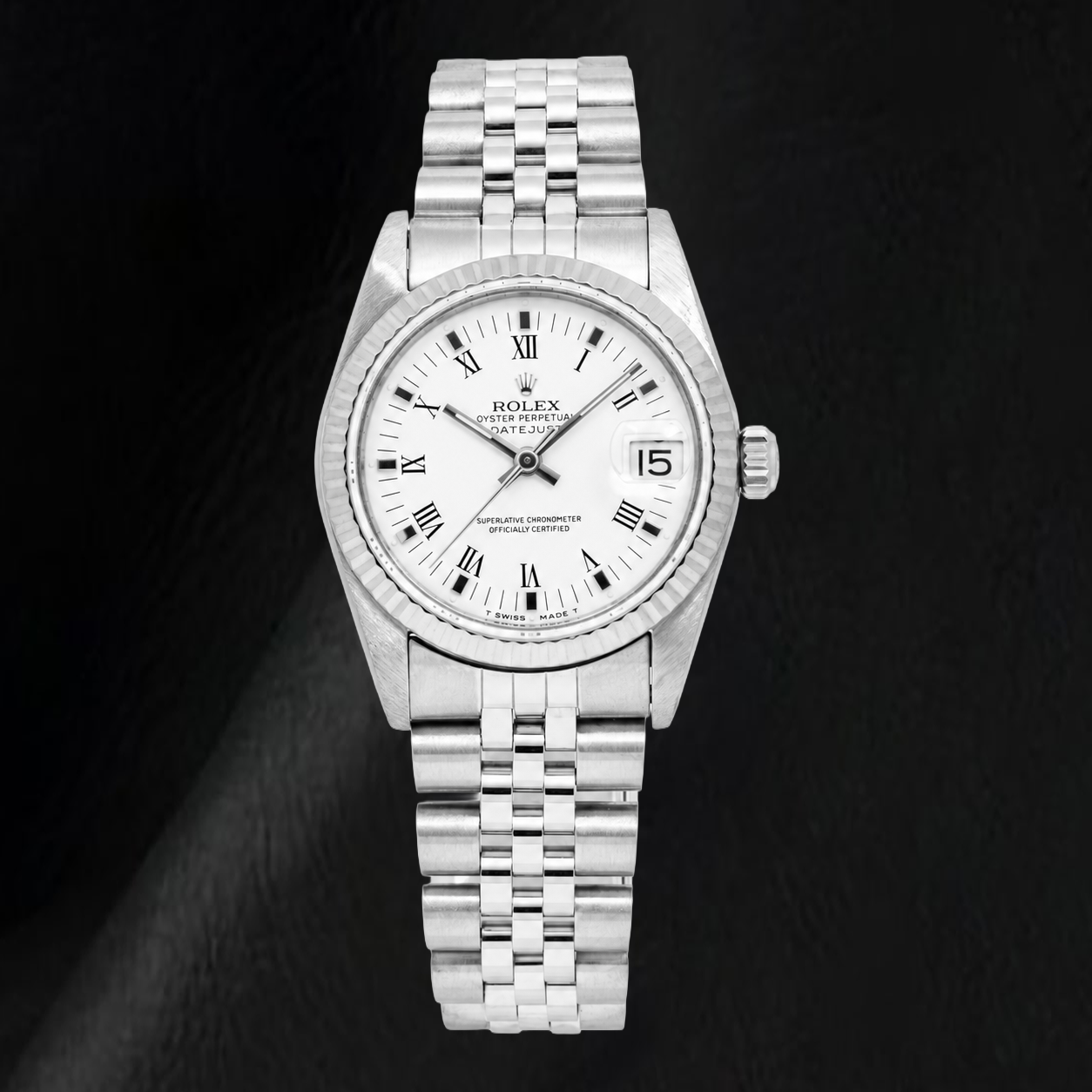 Orologio Rolex Datejust 68274 31mm Quadrante Bianco con Numeri Romani Bracciale Jubilee in Acciaio Inossidabile