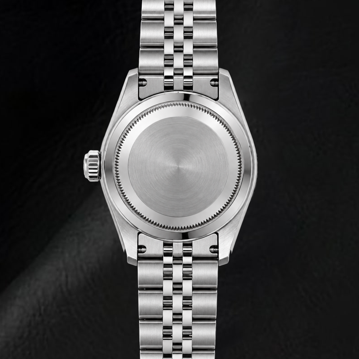 Orologio Rolex Datejust 6916 26 mm in Acciaio Inossidabile con Quadrante Nero con Diamanti a Filo