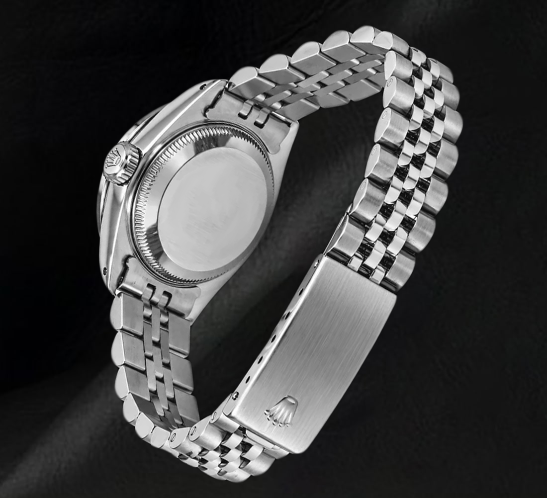 Rolex Datejust 6916 26mm Orologio in Acciaio Inossidabile con Quadrante con Diamanti in Madreperla Nera