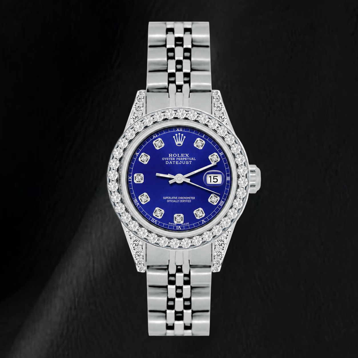 Orologio Rolex Datejust 6916 26 mm Quadrante Blu con Diamanti Acciaio Inossidabile Bracciale Jubilee