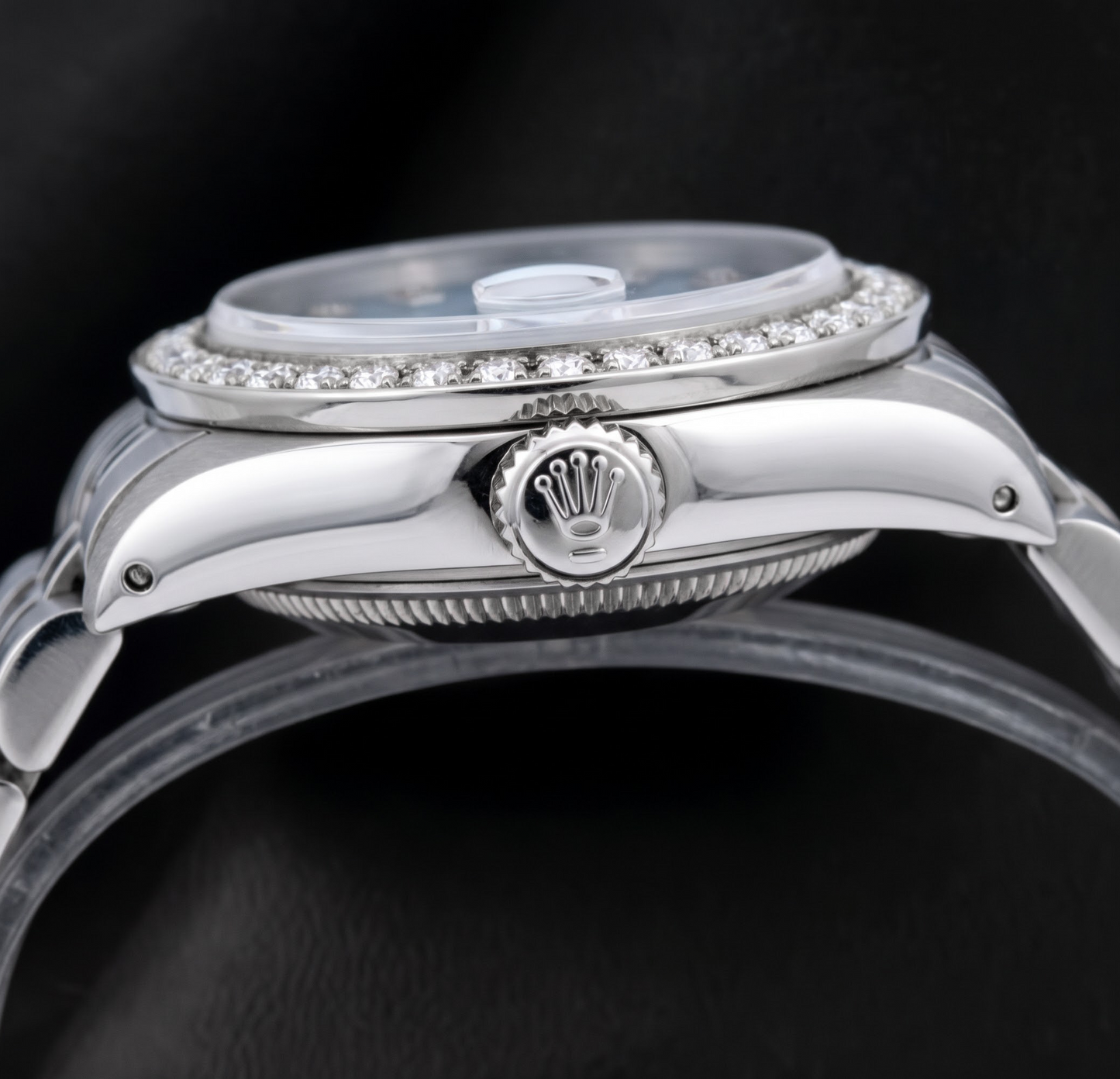 Orologio Rolex Datejust 6916 26 mm Quadrante con Diamanti in Madreperla Blu Acciaio Inossidabile Bracciale Jubilee