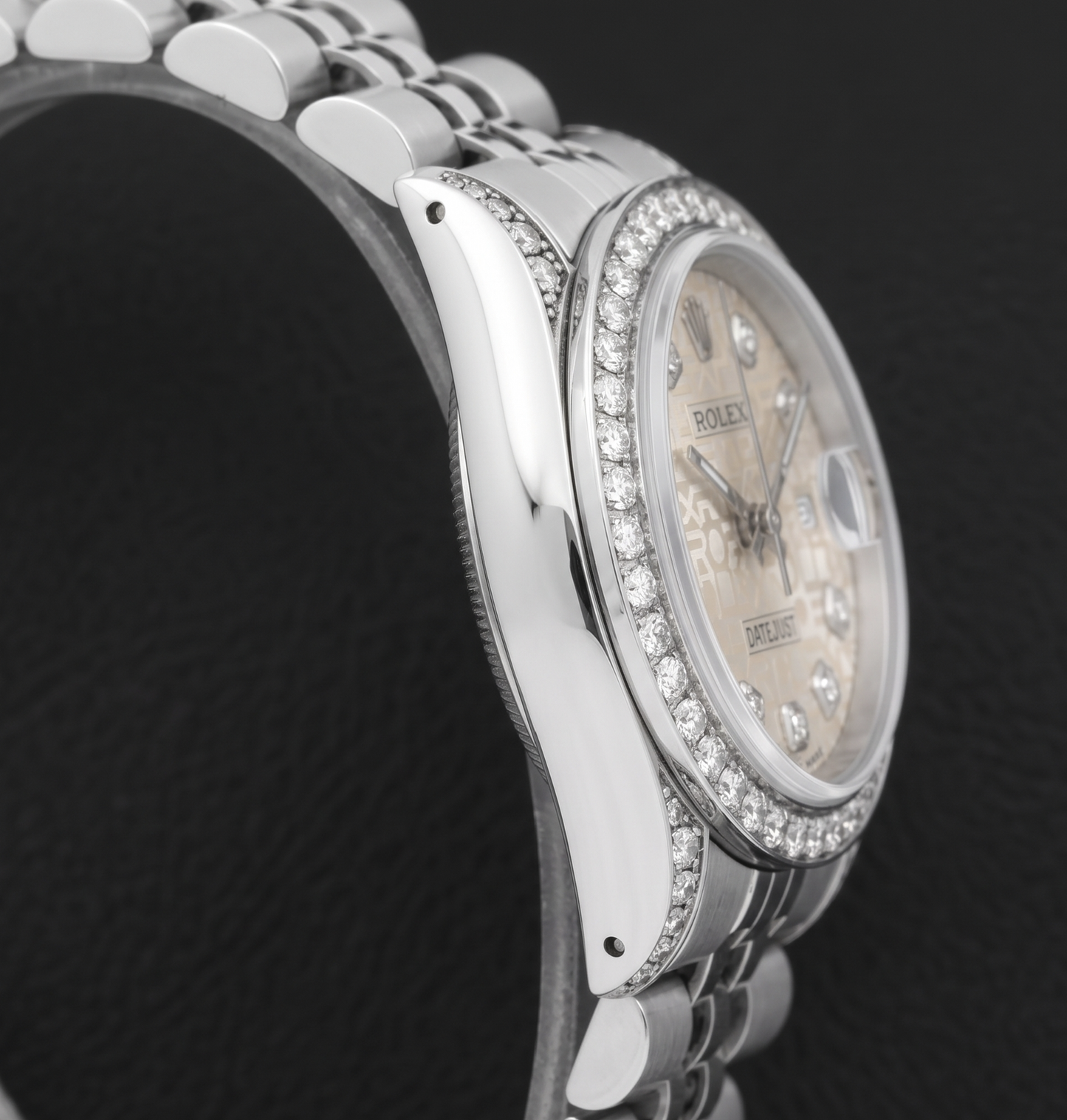Rolex Datejust 6916 26 mm Orologio in Acciaio Inossidabile con Quadrante con Diamanti Jubilee Avorio