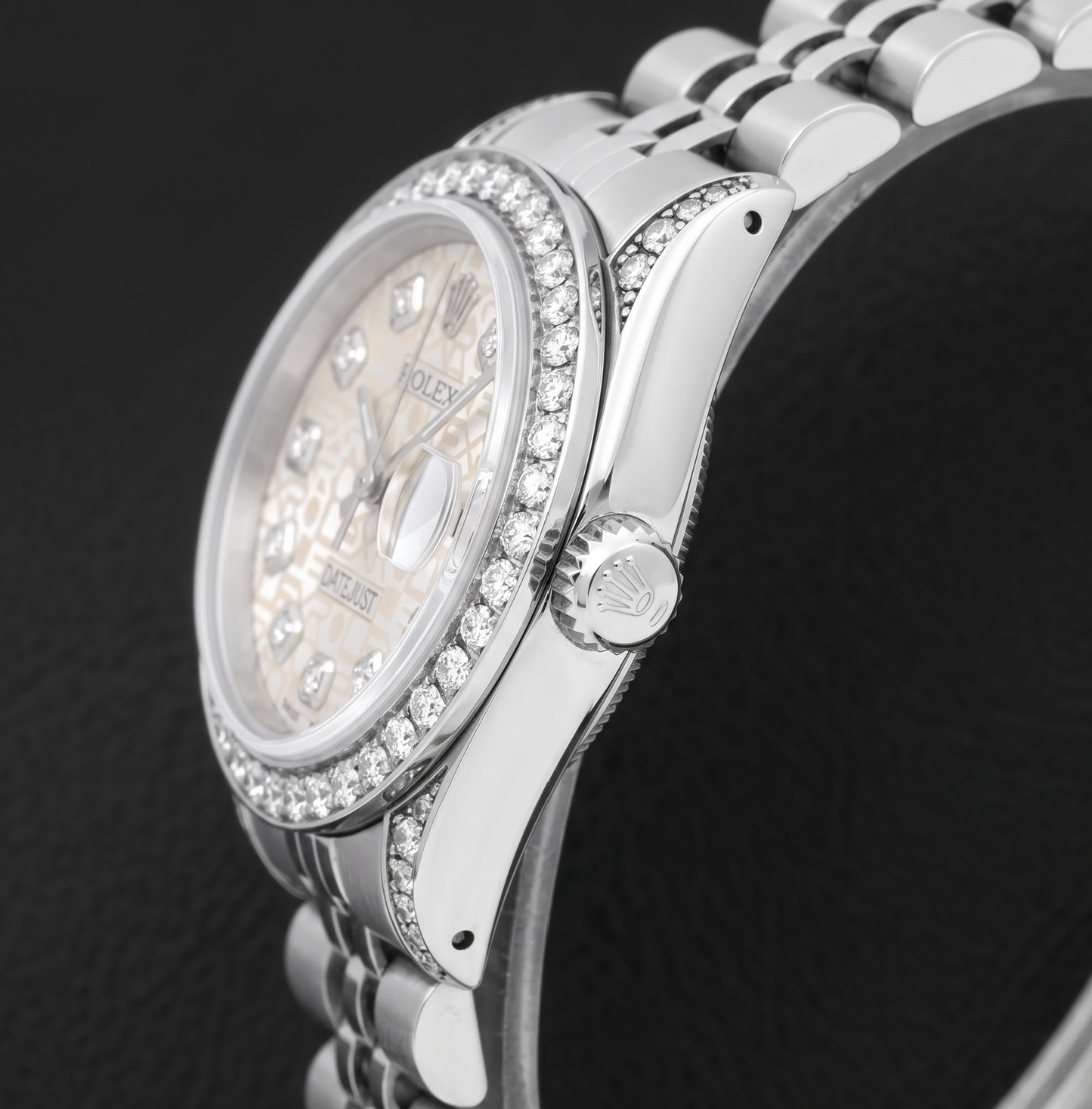 Rolex Datejust 6916 26 mm Orologio in Acciaio Inossidabile con Quadrante con Diamanti Jubilee Avorio