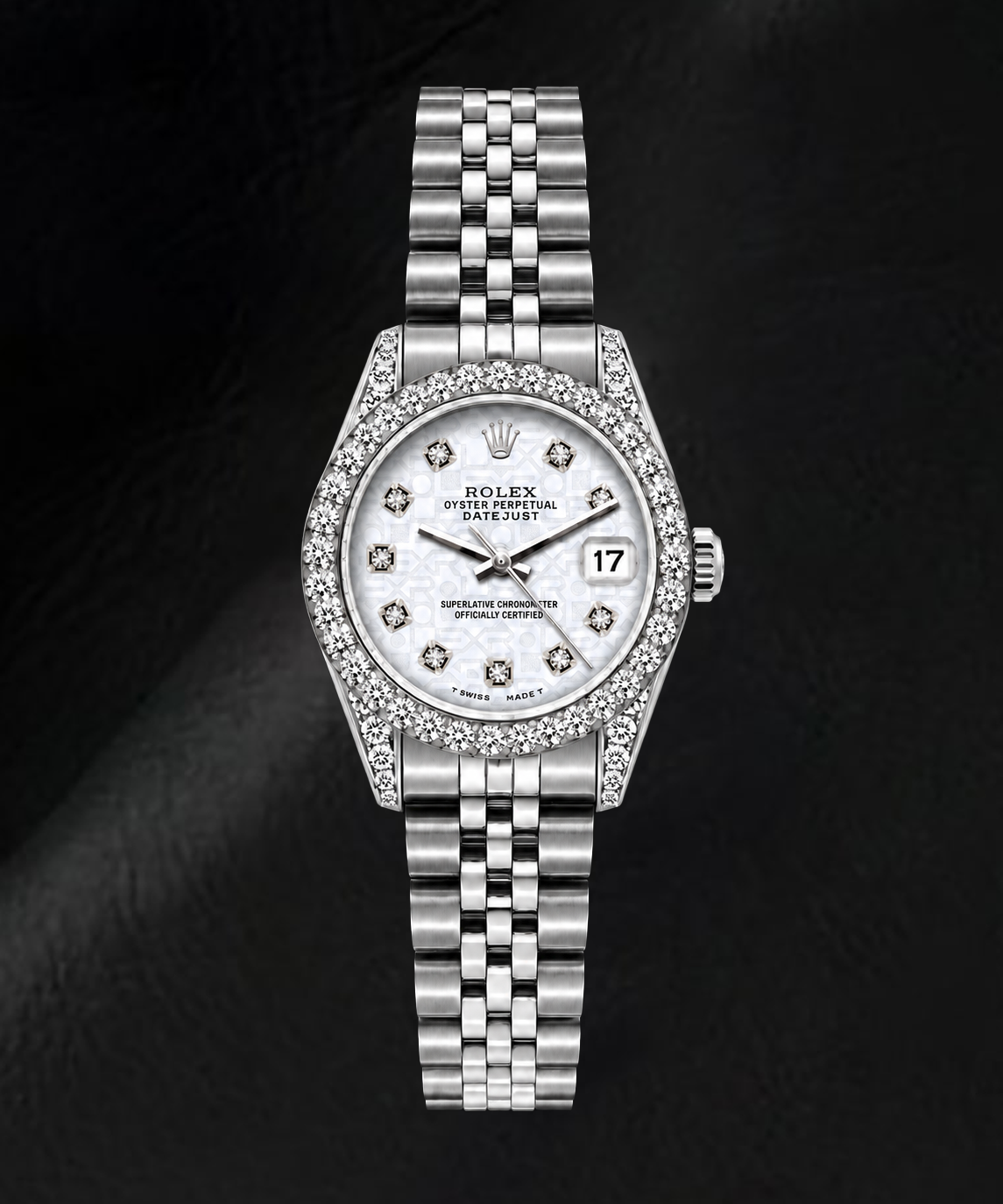 Orologio Rolex Datejust 6916 26 mm in Acciaio Inossidabile con Quadrante con Diamanti Jubilee Argentato