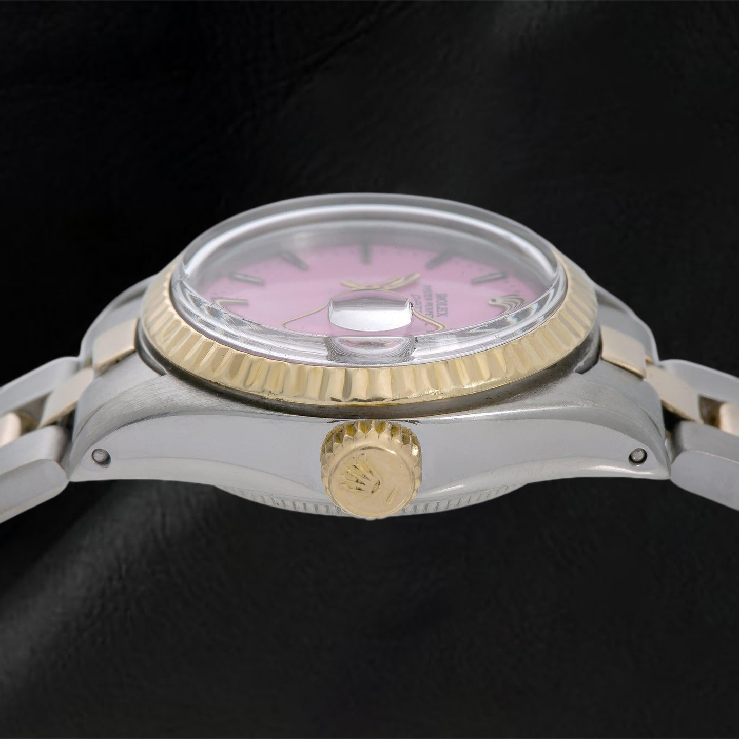 Orologio Rolex Datejust 69173 26 mm Quadrante Rosa Lunetta Zigrinata Bicolore Bracciale Oyster