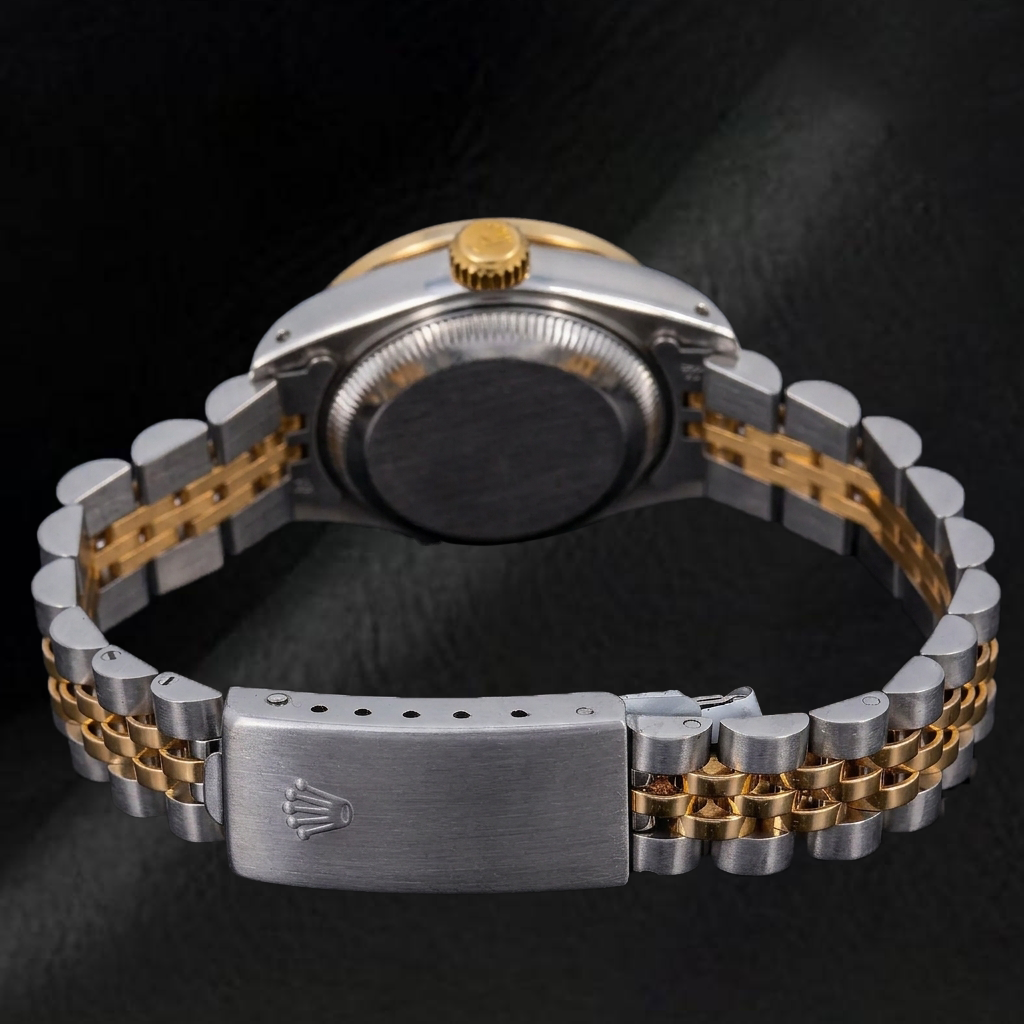 Orologio Rolex Datejust 69173 26 mm Quadrante Rosso con Diamanti Bicolore Bracciale Jubilee
