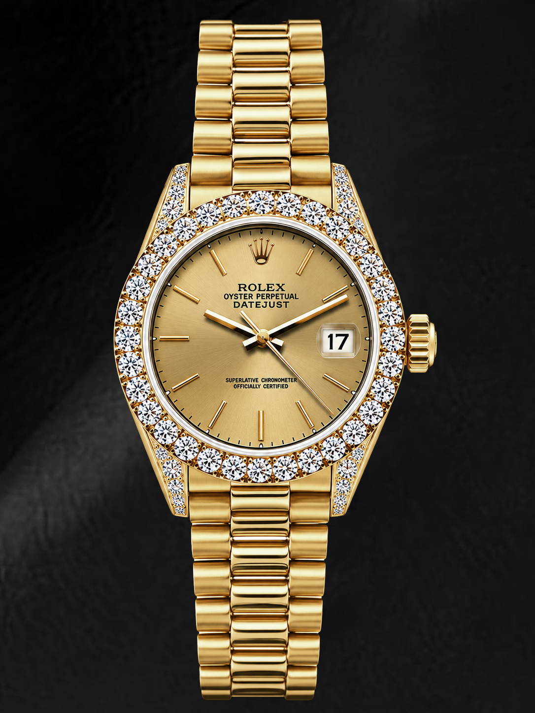 Orologio Rolex Datejust 69178 26 mm in Oro Giallo con Quadrante Champagne con Indici a Bastone