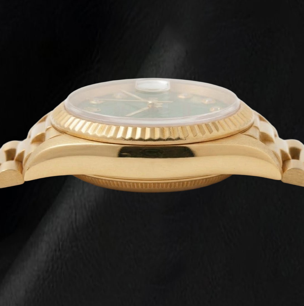 Rolex Datejust 69178 26mm Orologio in Oro Giallo Quadrante Verde con Diamanti