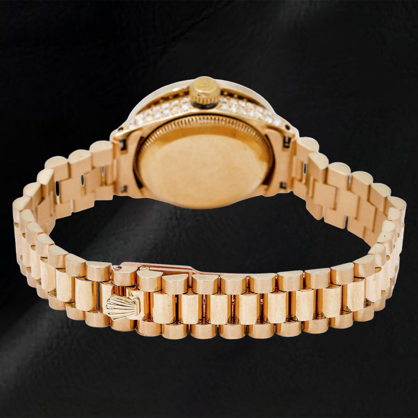 Orologio Rolex Datejust 69178 26 mm Quadrante con Diamanti a Filo in Madreperla Bianca Oro Giallo Bracciale President