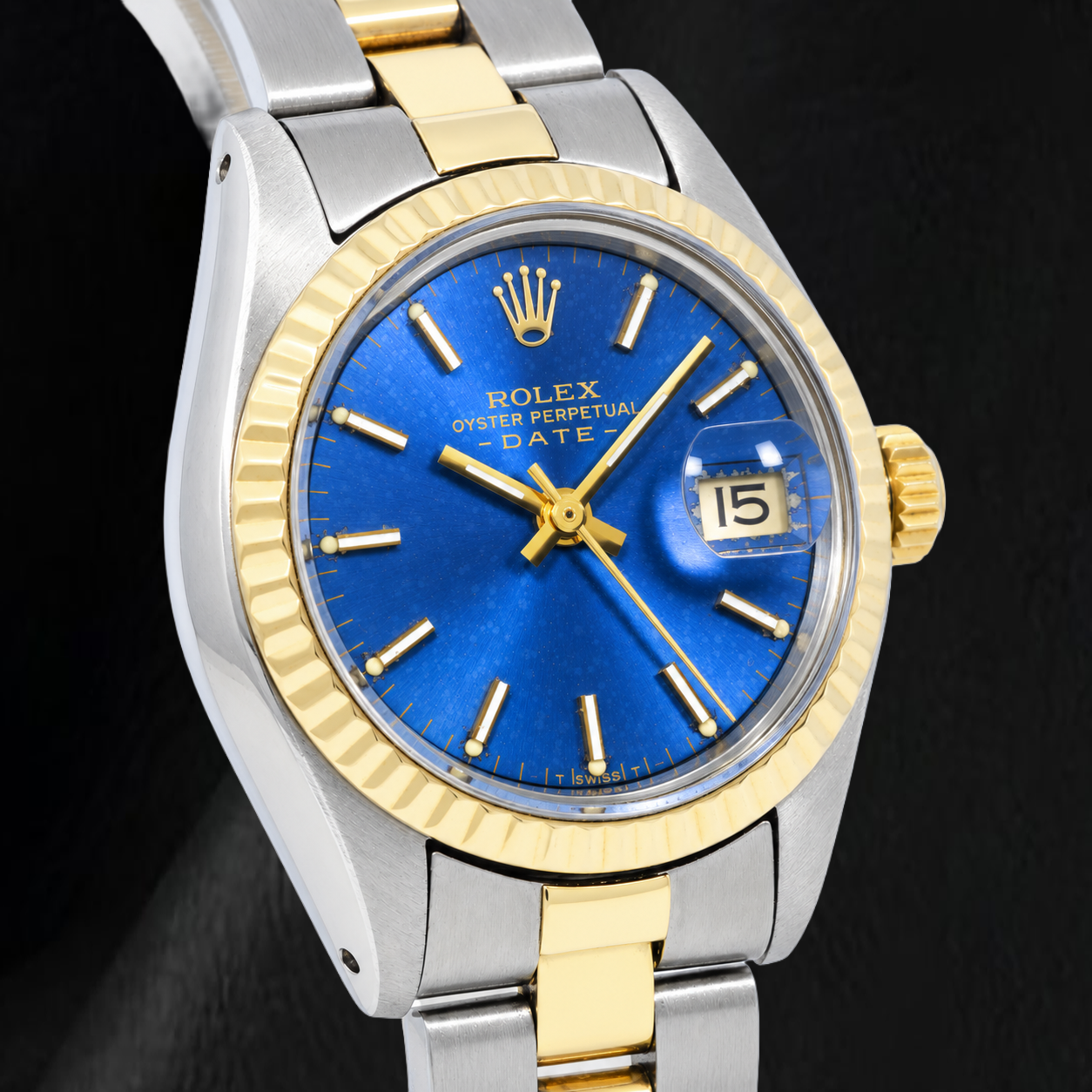 Rolex Datejust 6917 26 mm Orologio Bicolore Quadrante Blu con Indici a Bastone