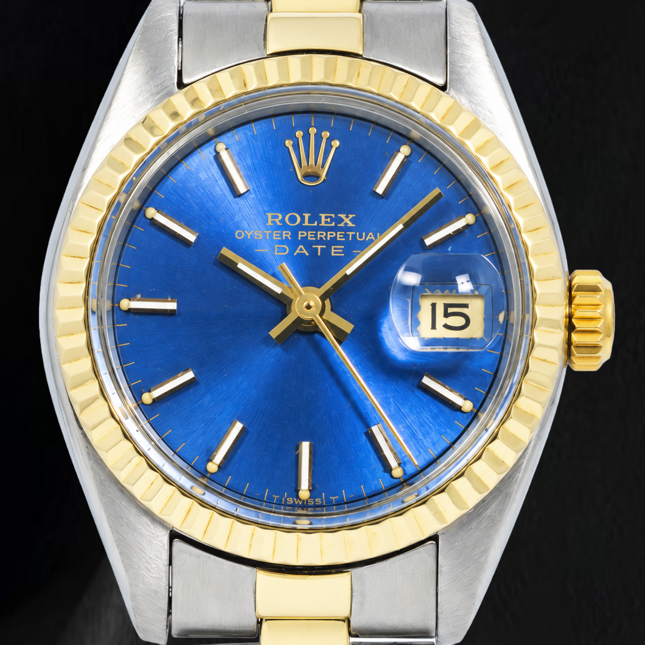 Rolex Datejust 6917 26 mm Orologio Bicolore Quadrante Blu con Indici a Bastone