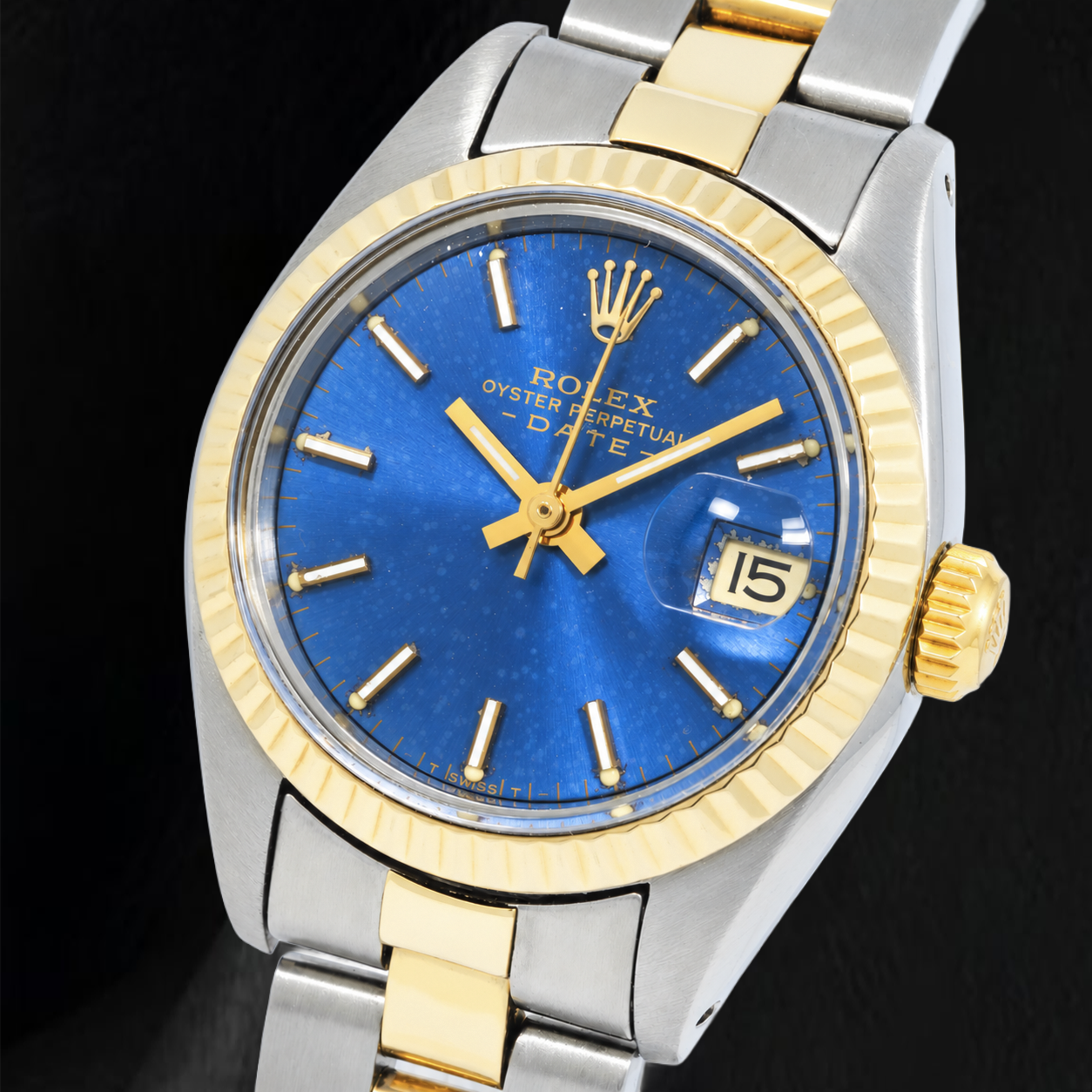 Rolex Datejust 6917 26 mm Orologio Bicolore Quadrante Blu con Indici a Bastone