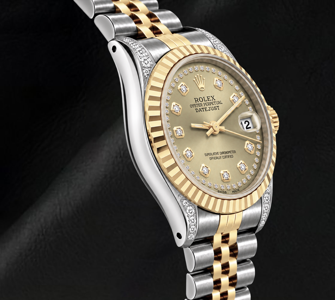 Rolex Datejust 6917 26 mm Orologio Bicolore Quadrante Champagne con Diamanti
