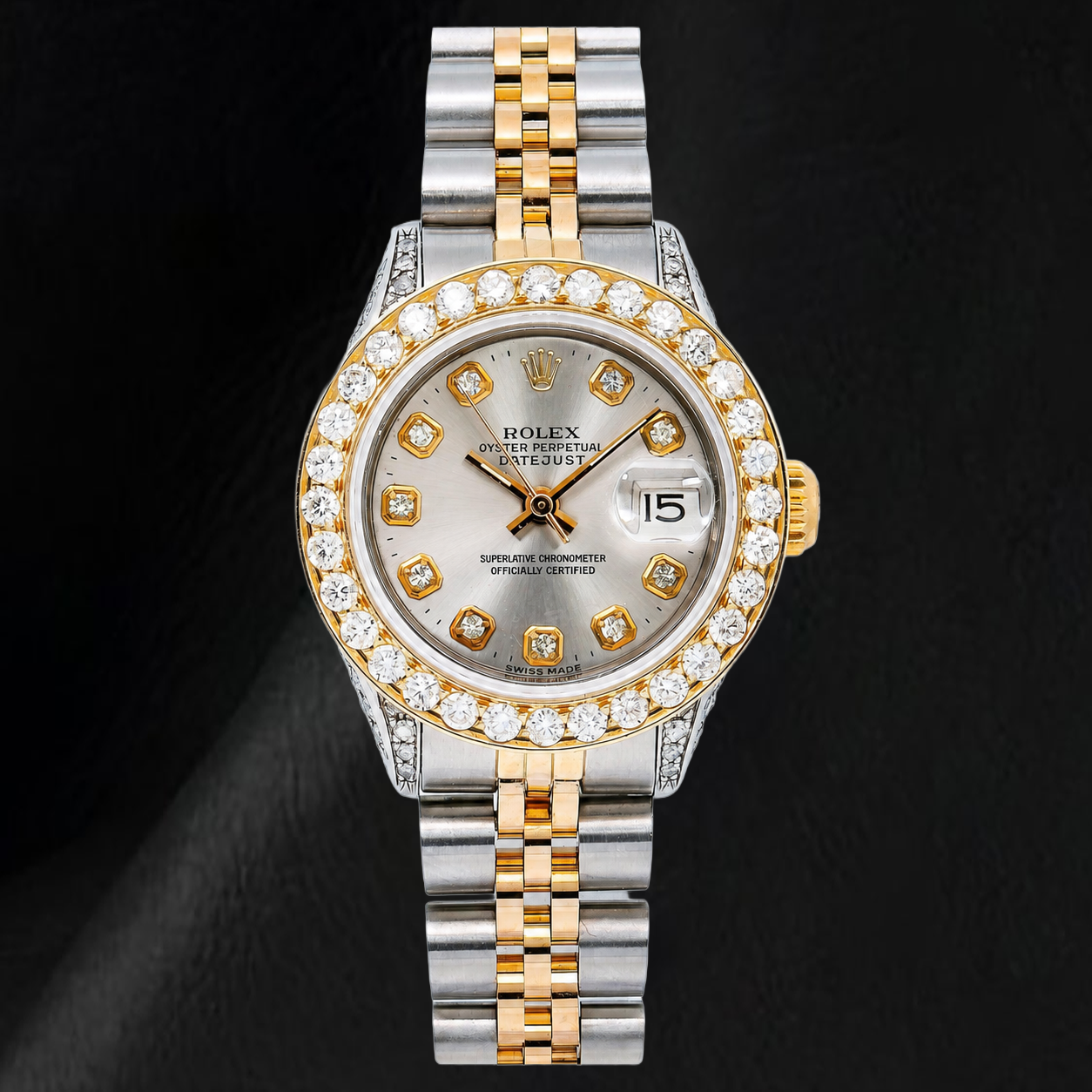 Orologio Rolex Datejust 6917 26 mm Bicolore Quadrante con Diamanti Argento