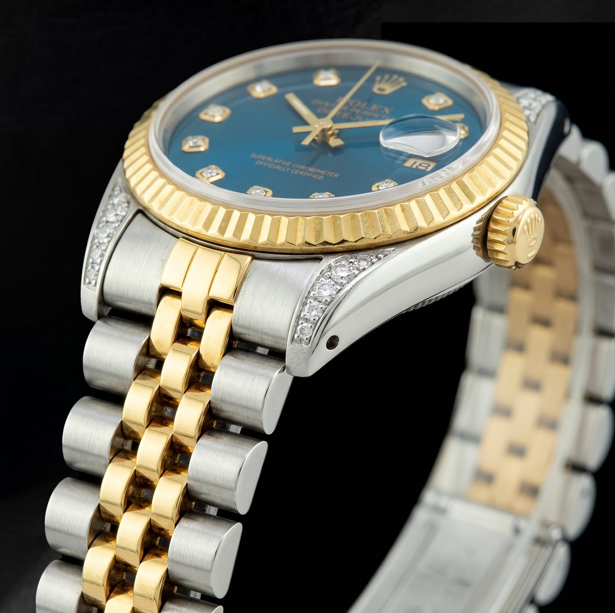 Rolex Datejust 6917 Orologio Bicolore 26mm Quadrante Blu con Diamanti