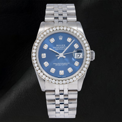 Orologio Rolex Datejust 78274 31 mm Quadrante Blu con Diamanti Bracciale Jubilee in Acciaio Inossidabile