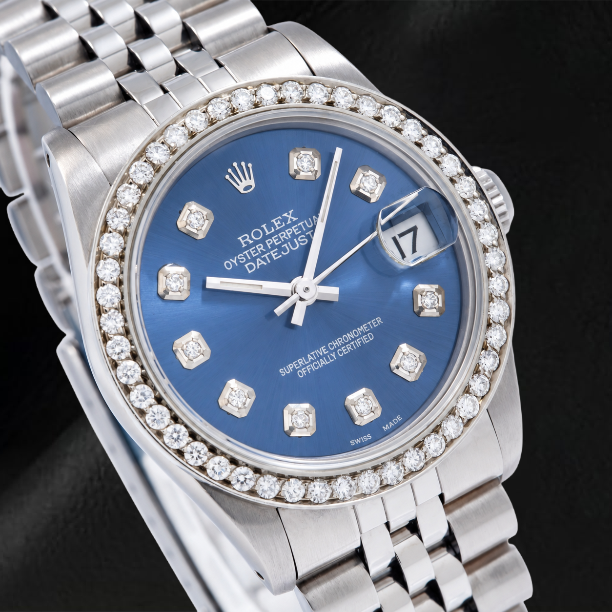 Orologio Rolex Datejust 78274 31 mm Quadrante Blu con Diamanti Bracciale Jubilee in Acciaio Inossidabile