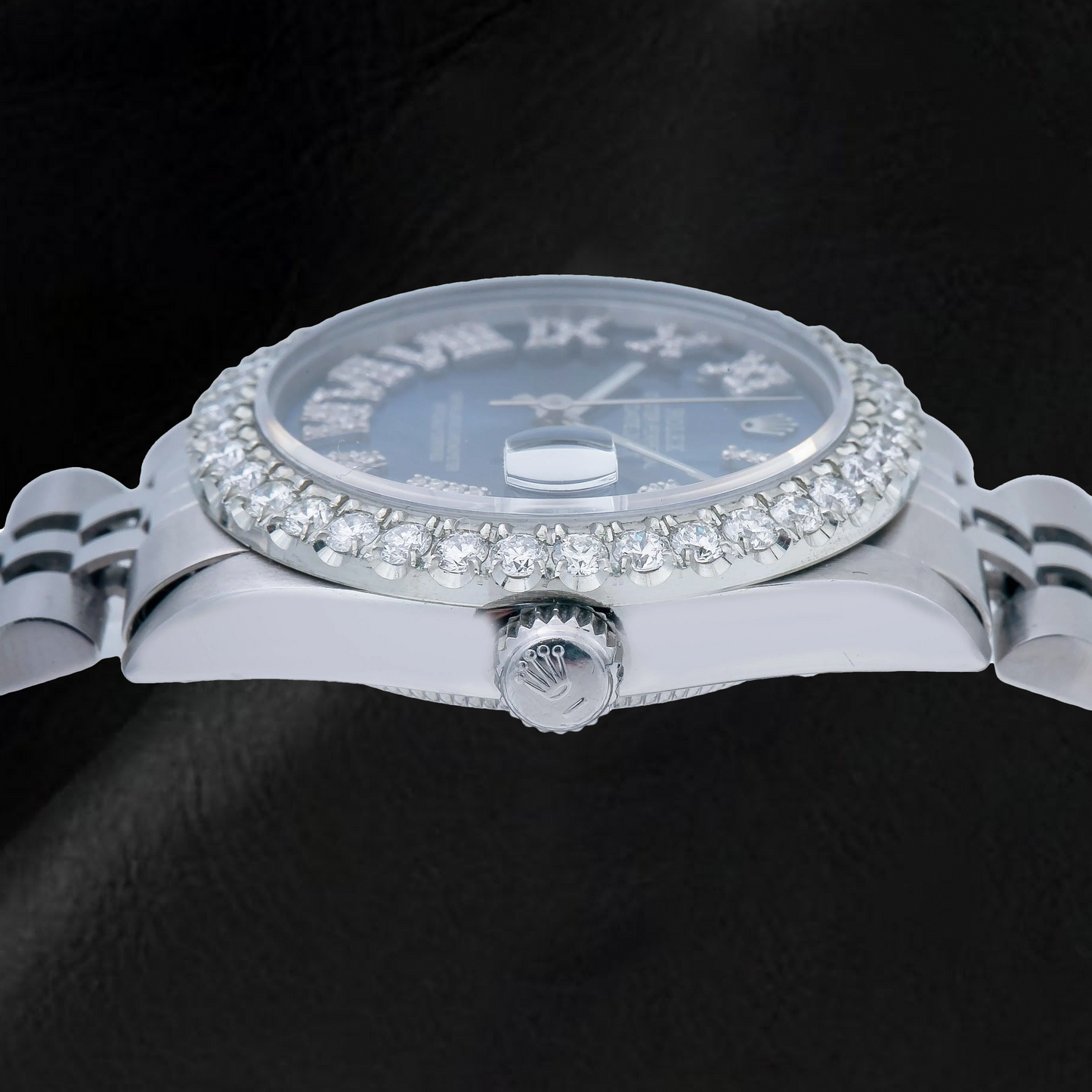 Rolex Datejust 78274 31 mm Quadrante Blu con Numeri Romani e Diamanti Acciaio Inossidabile Bracciale Jubilee